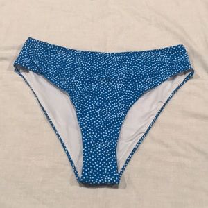 Pink Lily Swimsuit Blue Dot Bikini Swim Bottom